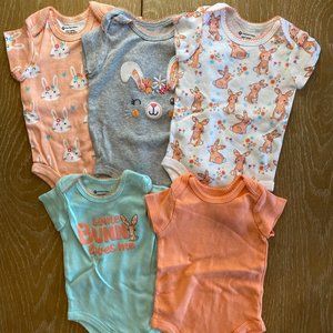 Member’s Mark 0-3 month Spring/Easter Onesie Bundle